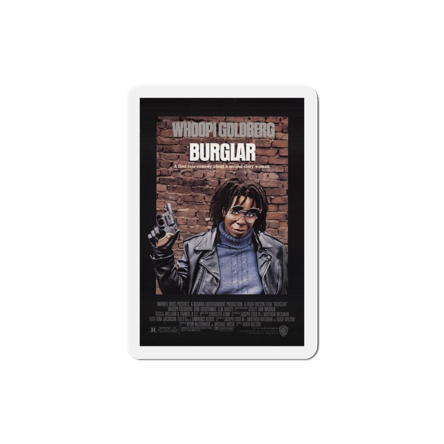 Burglar 1987 Movie Poster Die-Cut Magnet-3" x 3"-The Sticker Space