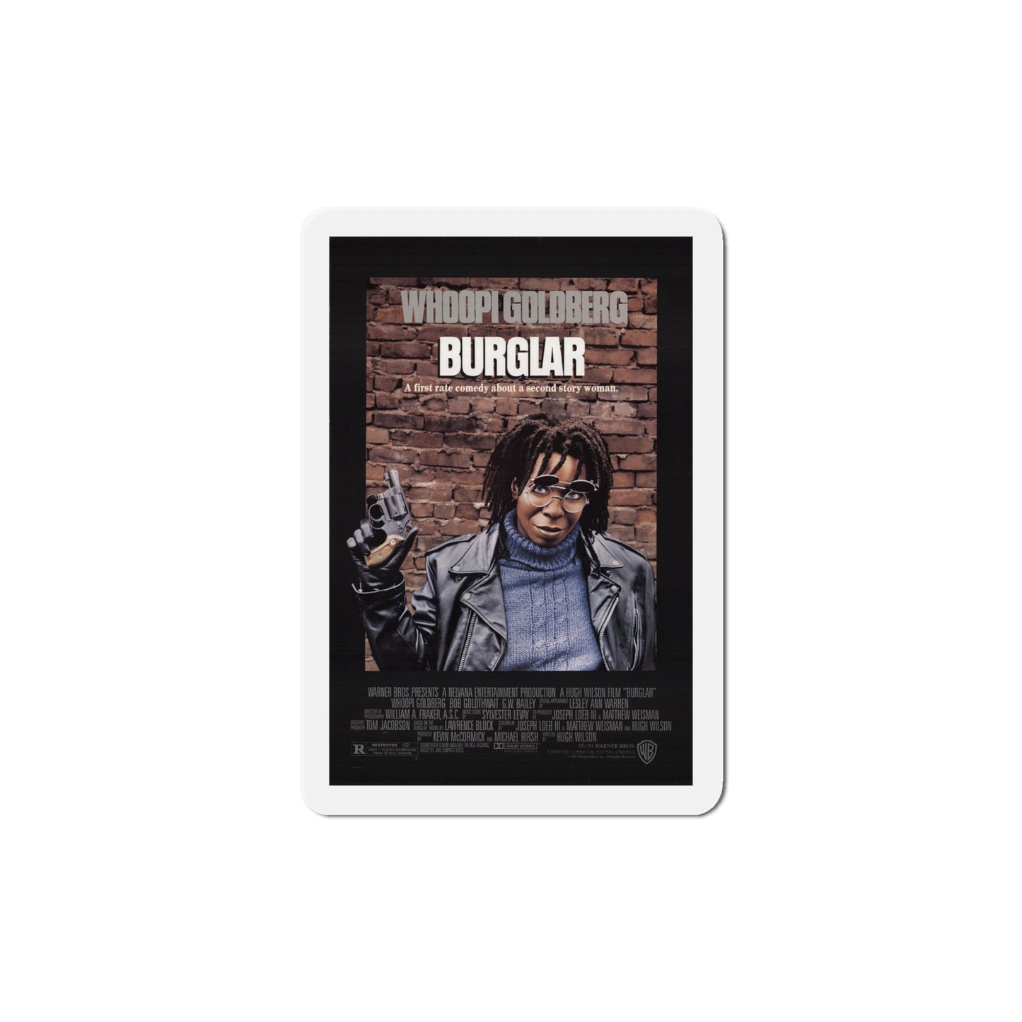 Burglar 1987 Movie Poster Die-Cut Magnet-5" x 5"-The Sticker Space