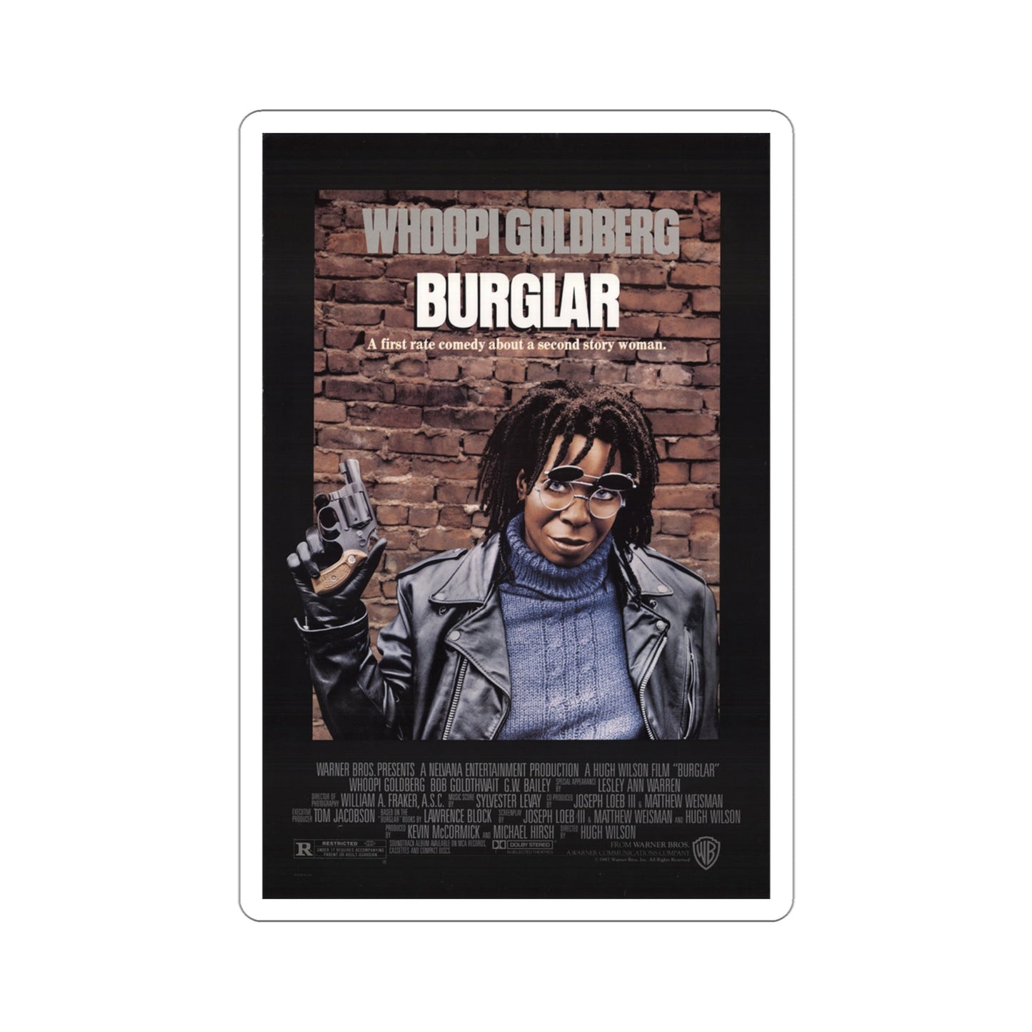 Burglar 1987 Movie Poster STICKER Vinyl Die-Cut Decal-4 Inch-The Sticker Space