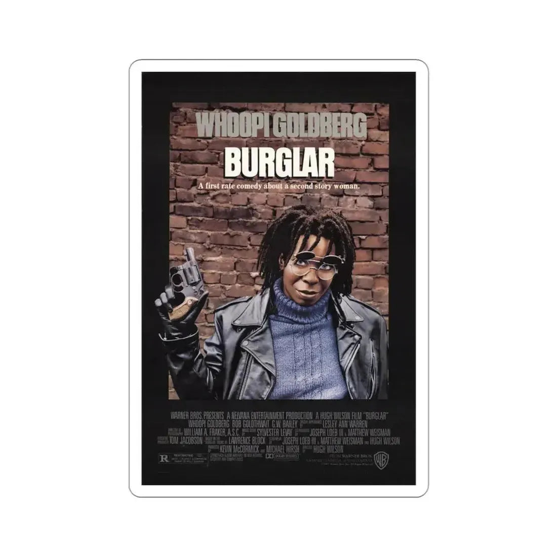 Burglar 1987 Movie Poster STICKER Vinyl Die-Cut Decal - The Sticker Space