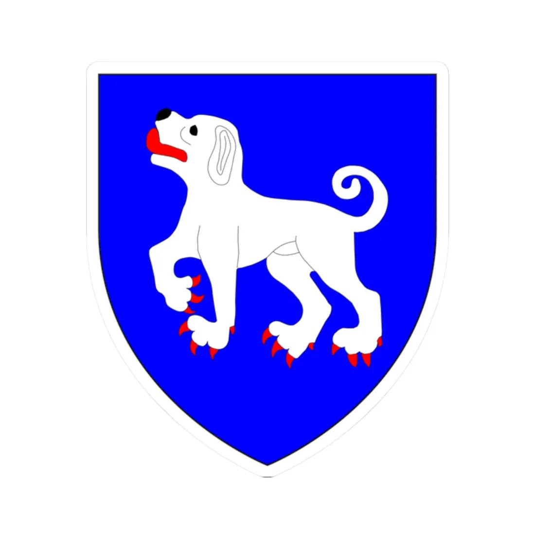 BurgoyneArms (England) (Coat of Arms) STICKER Vinyl Kiss-Cut Decal 2 Inch White - The Sticker Space