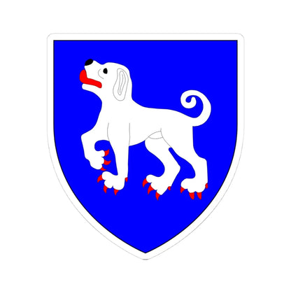 BurgoyneArms (England) (Coat of Arms) STICKER Vinyl Kiss-Cut Decal 4 Inch White - The Sticker Space