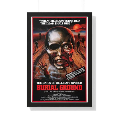 BURIAL GROUND 1981 - Framed Movie Poster 20" x 30" Black - The Sticker Space