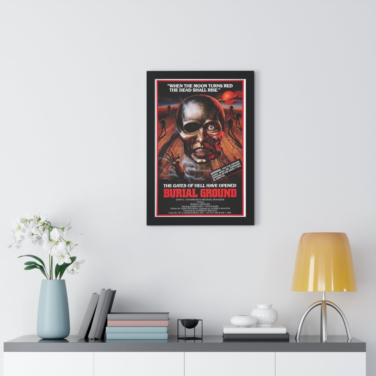 BURIAL GROUND 1981 - Framed Movie Poster-The Sticker Space