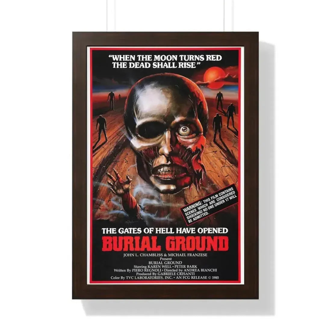 BURIAL GROUND 1981 - Framed Movie Poster - The Sticker Space