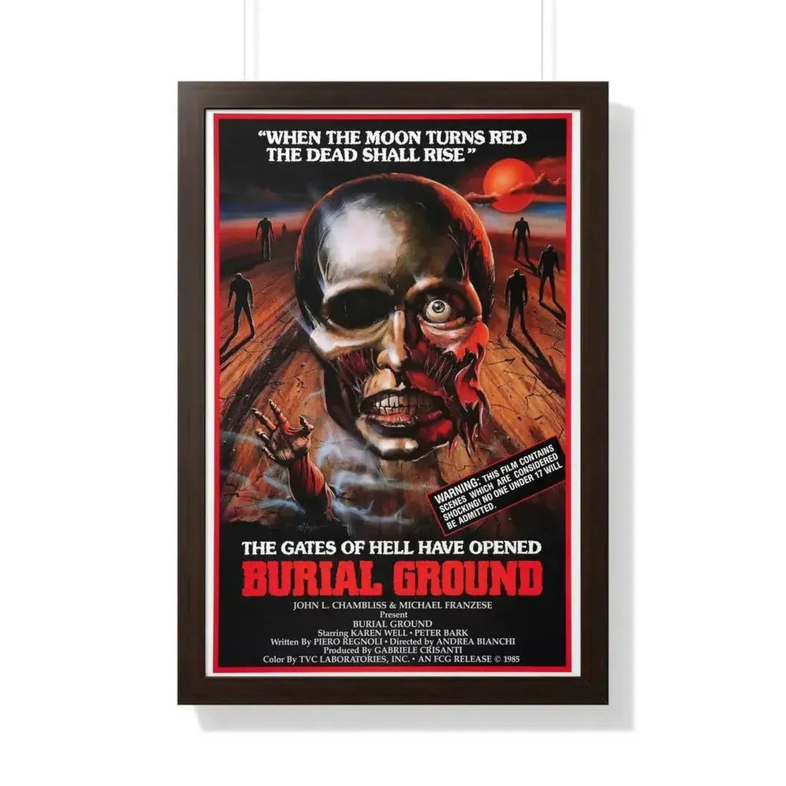 BURIAL GROUND 1981 - Framed Movie Poster - The Sticker Space