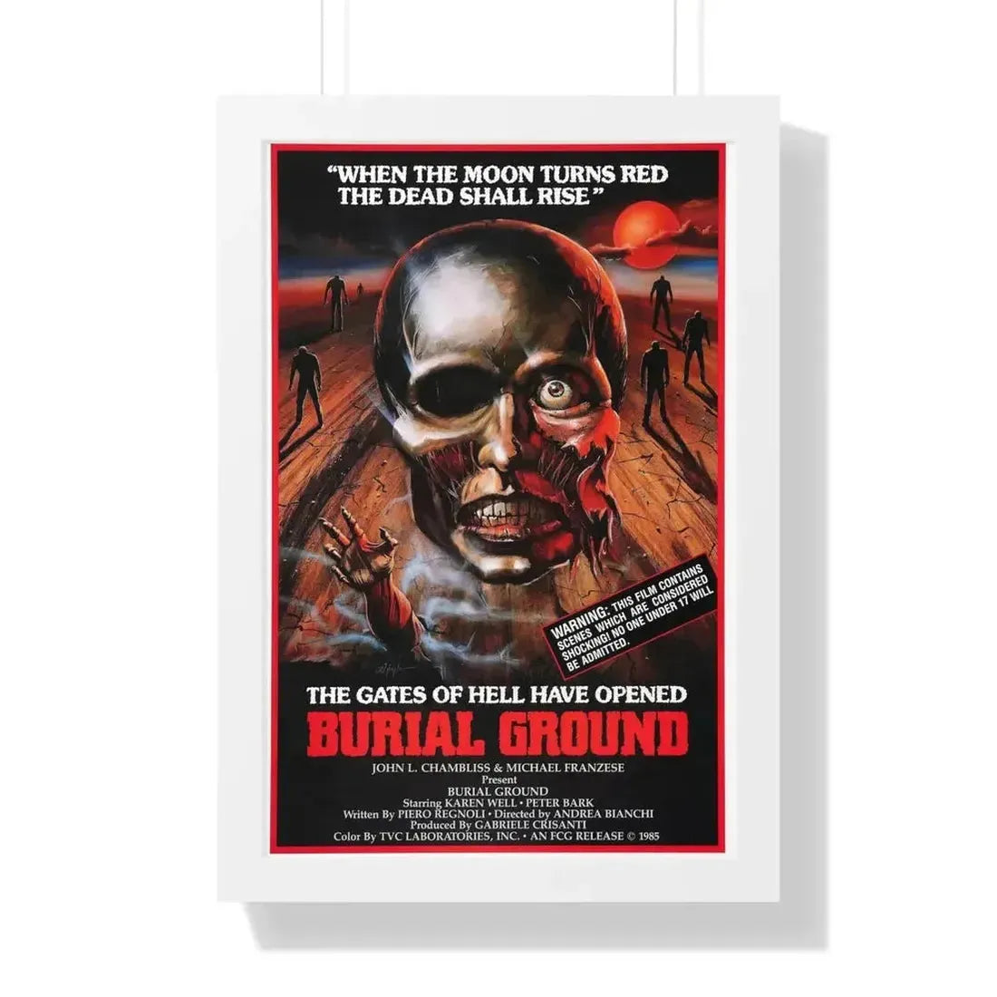 BURIAL GROUND 1981 - Framed Movie Poster - The Sticker Space