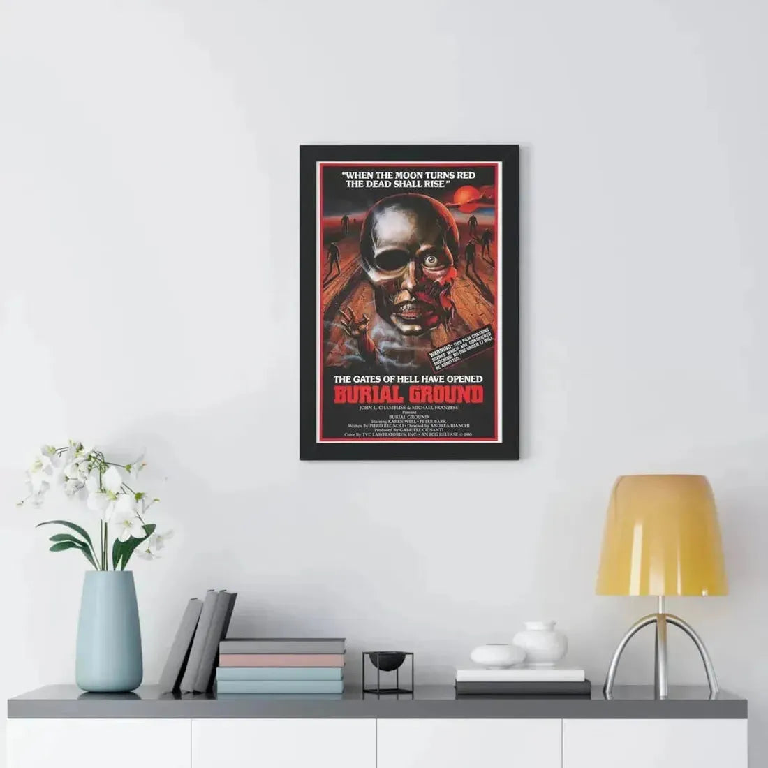 BURIAL GROUND 1981 - Framed Movie Poster - The Sticker Space