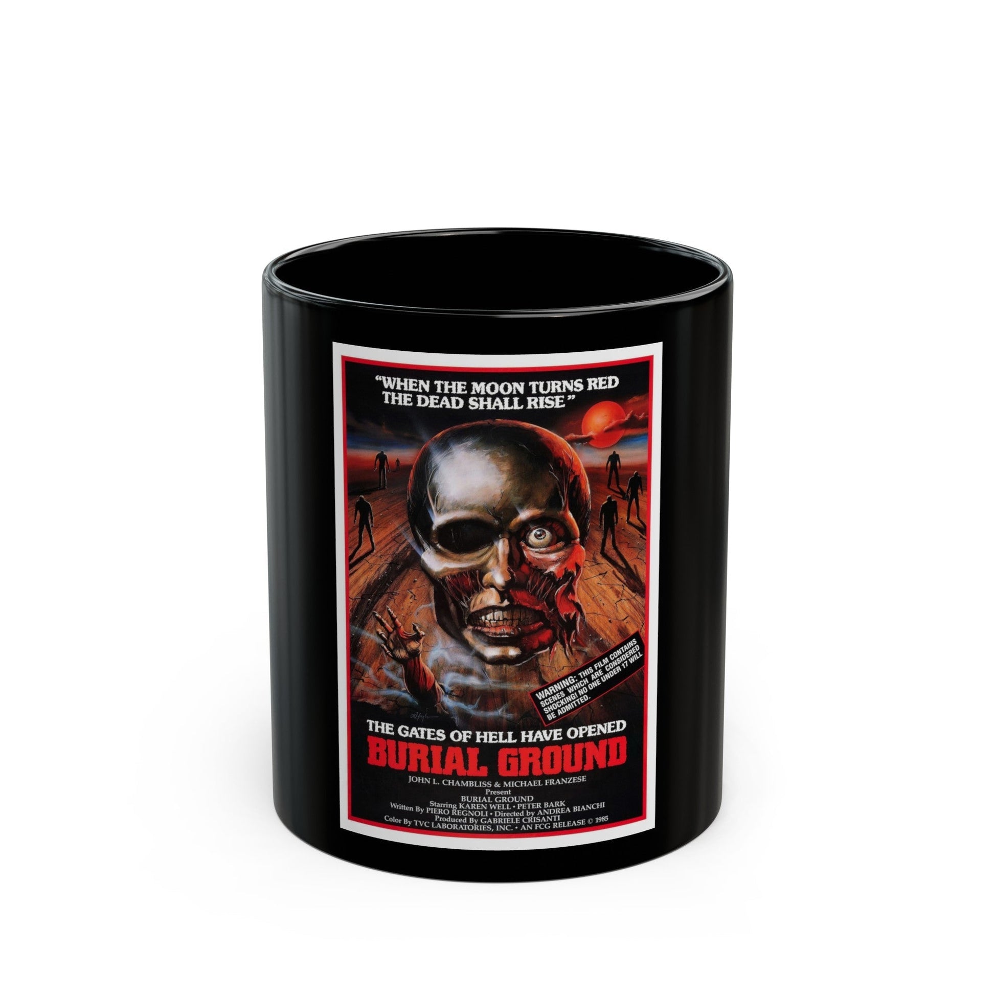 BURIAL GROUND 1981 Movie Poster - Black Coffee Mug-11oz-The Sticker Space