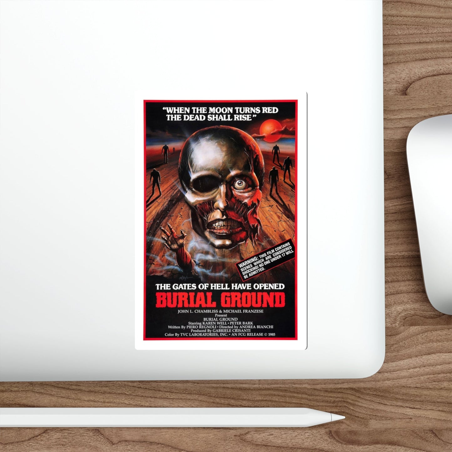 BURIAL GROUND 1981 Movie Poster STICKER Vinyl Die-Cut Decal-The Sticker Space