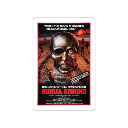 BURIAL GROUND 1981 Movie Poster STICKER Vinyl Die-Cut Decal - The Sticker Space