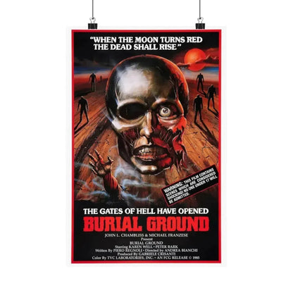 BURIAL GROUND 1981 - Paper Movie Poster 12″ x 18″ Matte - The Sticker Space