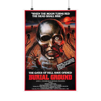 BURIAL GROUND 1981 - Paper Movie Poster - The Sticker Space