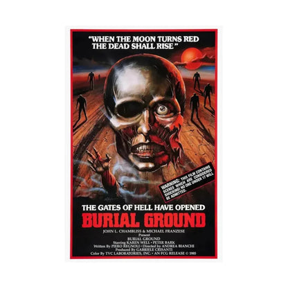 BURIAL GROUND 1981 - Paper Movie Poster - The Sticker Space