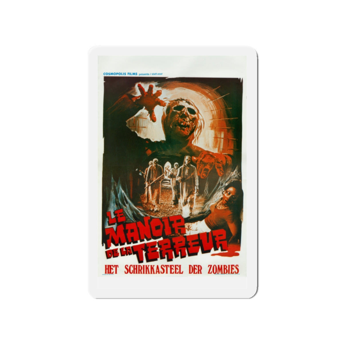 BURIAL GROUND (BELGIAN) 1981 Movie Poster - Die-Cut Magnet-2" x 2"-The Sticker Space