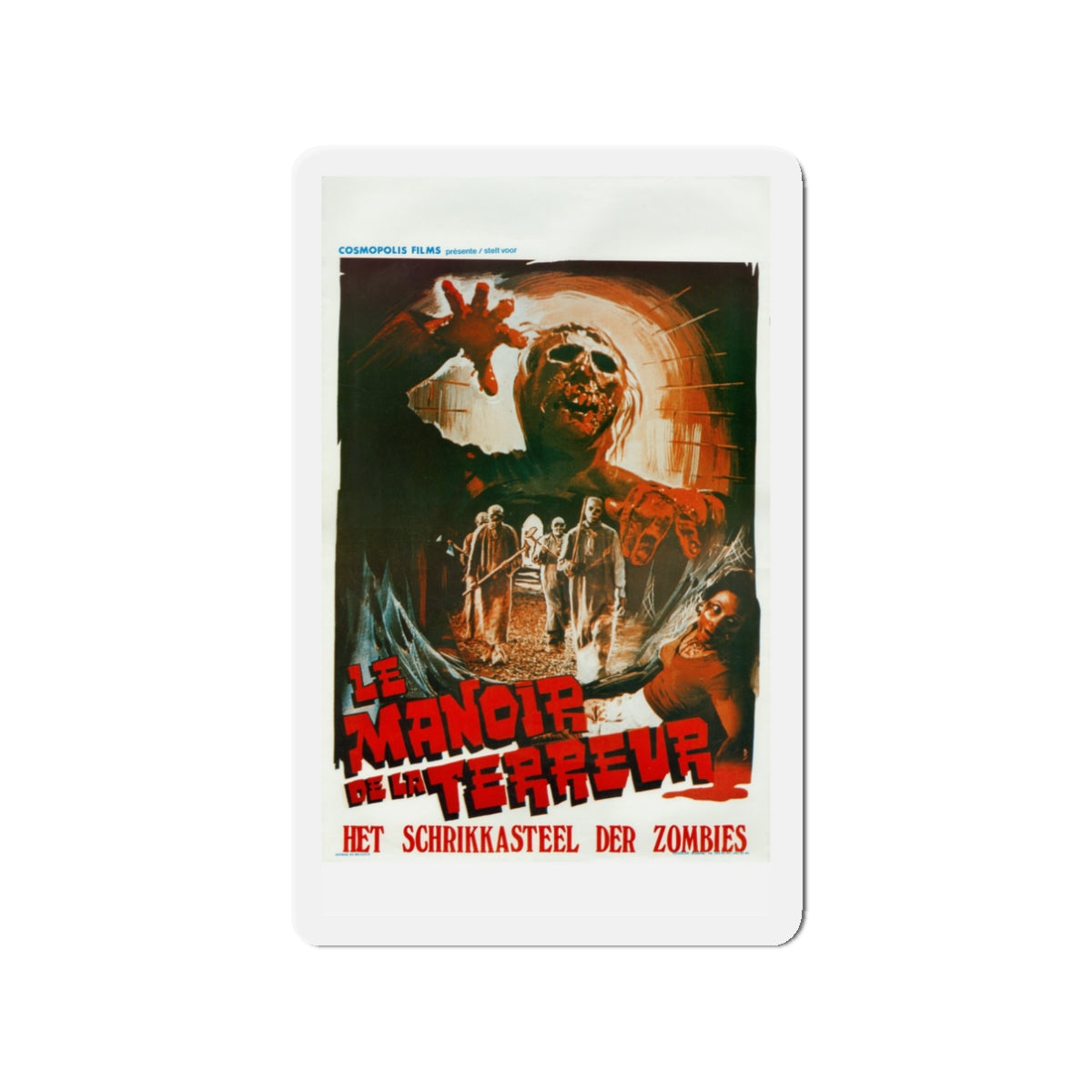 BURIAL GROUND (BELGIAN) 1981 Movie Poster - Die-Cut Magnet-3" x 3"-The Sticker Space