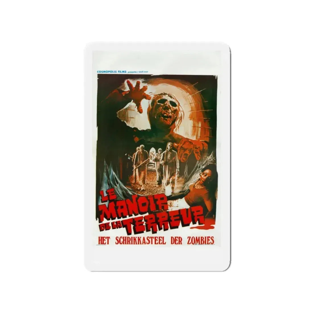 BURIAL GROUND (BELGIAN) 1981 Movie Poster - Refrigerator Magnet 3 Inch - The Sticker Space