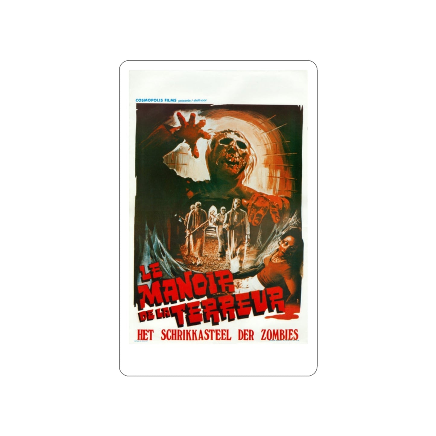 BURIAL GROUND (BELGIAN) 1981 Movie Poster STICKER Vinyl Die-Cut Decal-2 Inch-The Sticker Space