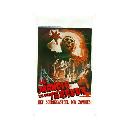BURIAL GROUND (BELGIAN) 1981 Movie Poster - STICKER Vinyl Kiss-Cut Decal 4 Inch White - The Sticker Space
