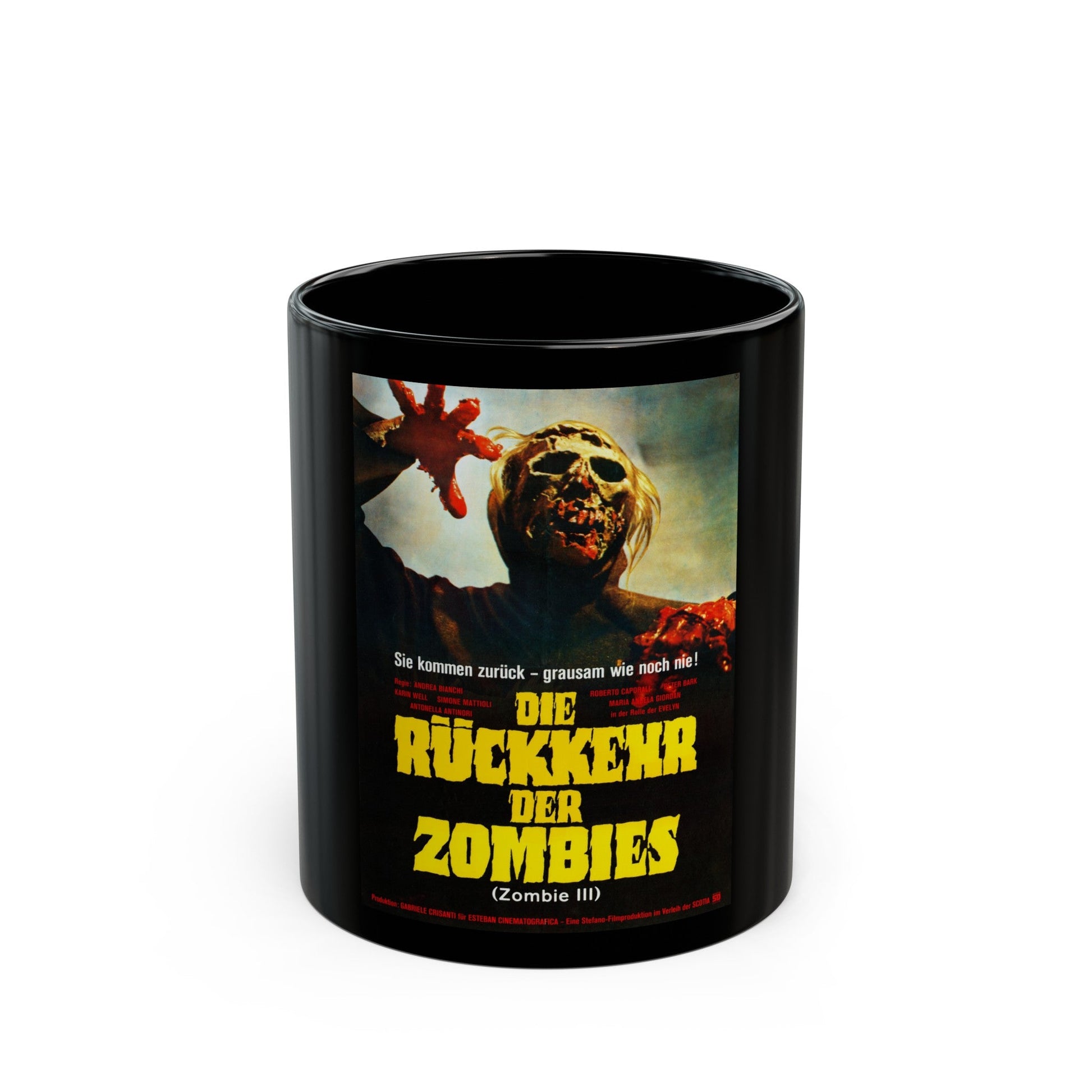 BURIAL GROUND (GERMAN) 1981 Movie Poster - Black Coffee Mug-11oz-The Sticker Space