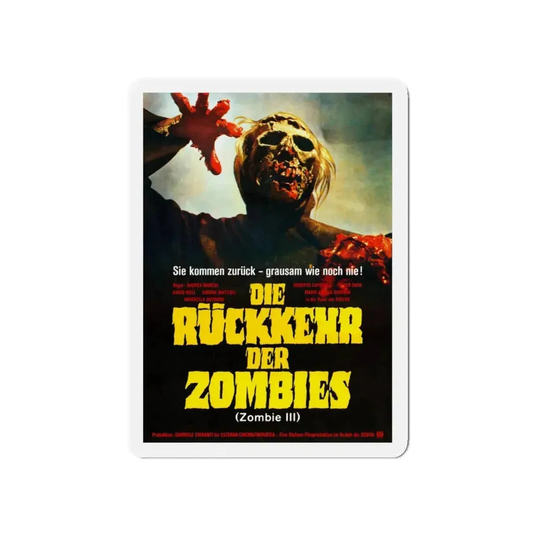 BURIAL GROUND (GERMAN) 1981 Movie Poster - Refrigerator Magnet 5 Inch - The Sticker Space