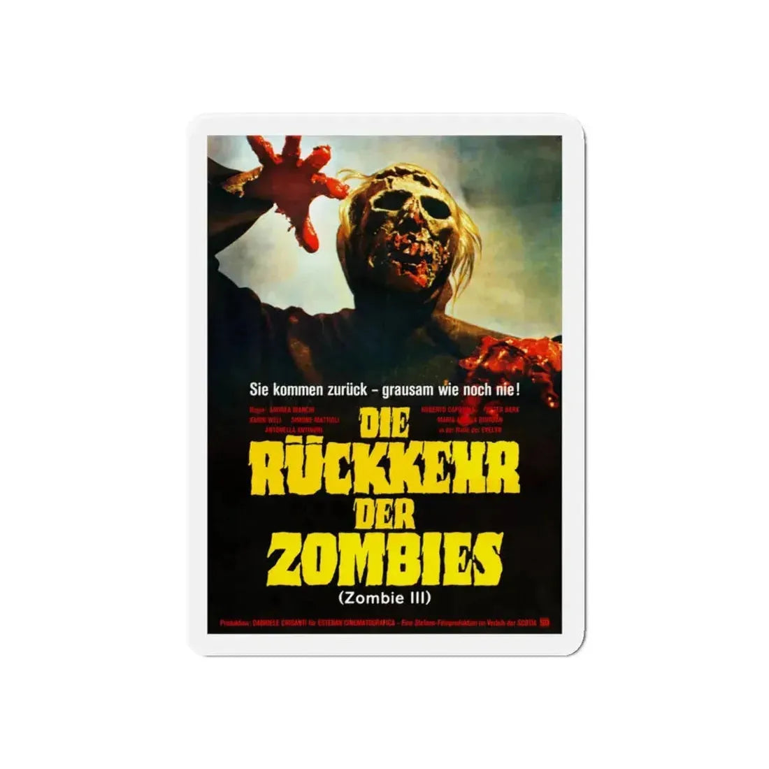 BURIAL GROUND (GERMAN) 1981 Movie Poster - Refrigerator Magnet 6 Inch - The Sticker Space