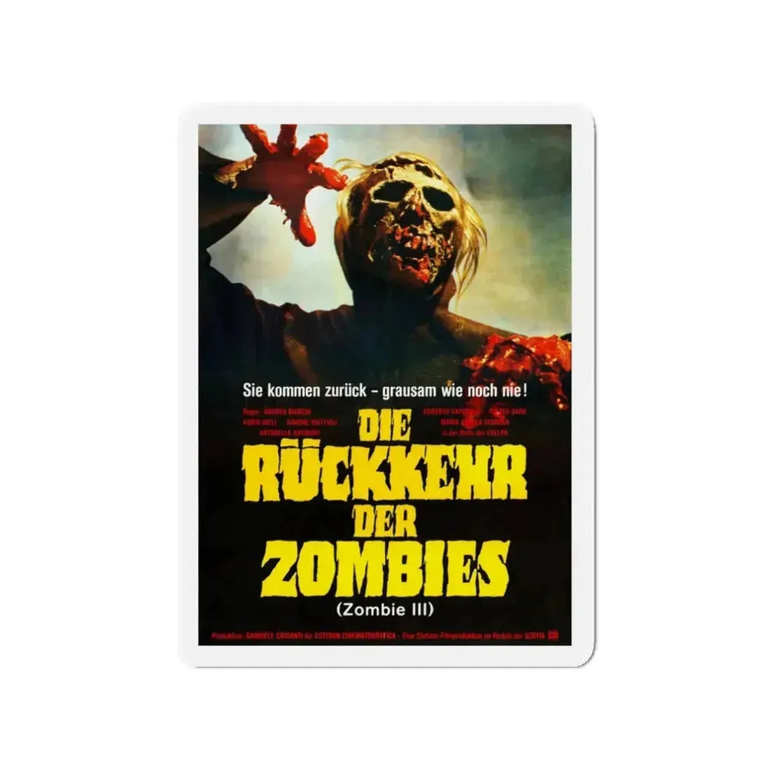 BURIAL GROUND (GERMAN) 1981 Movie Poster - Refrigerator Magnet - The Sticker Space