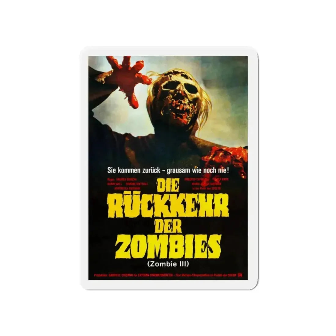 BURIAL GROUND (GERMAN) 1981 Movie Poster - Refrigerator Magnet - The Sticker Space