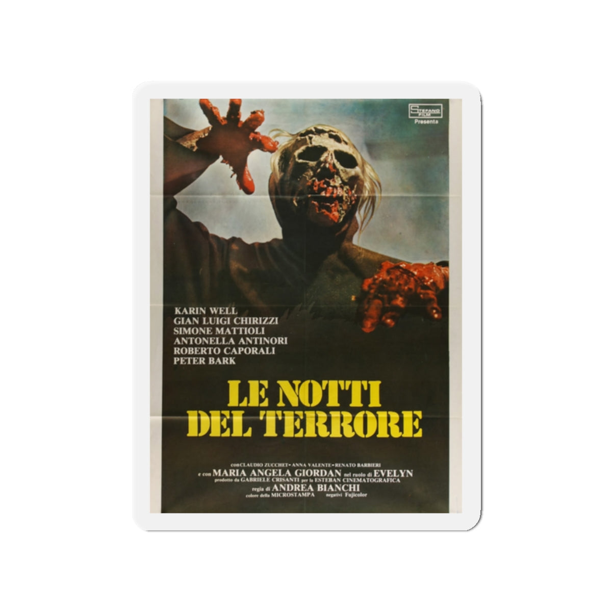 BURIAL GROUND (ITALIAN) 1981 Movie Poster - Die-Cut Magnet-2" x 2"-The Sticker Space