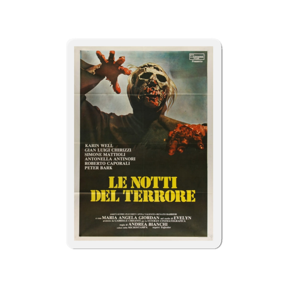 BURIAL GROUND (ITALIAN) 1981 Movie Poster - Die-Cut Magnet-3" x 3"-The Sticker Space