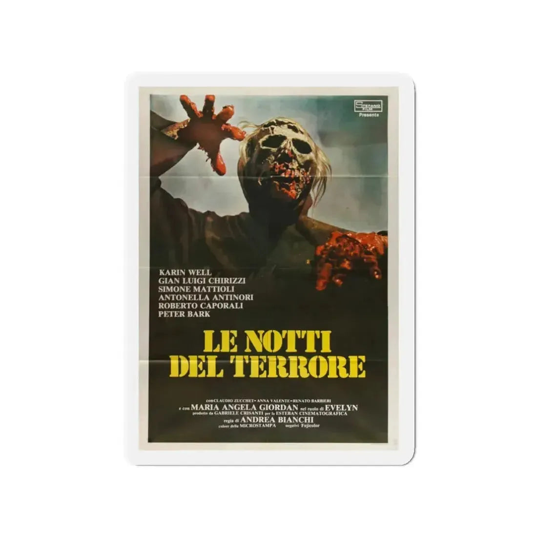 BURIAL GROUND (ITALIAN) 1981 Movie Poster - Refrigerator Magnet 3 Inch - The Sticker Space