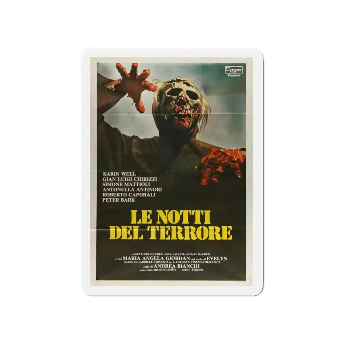 BURIAL GROUND (ITALIAN) 1981 Movie Poster - Refrigerator Magnet 4 Inch - The Sticker Space