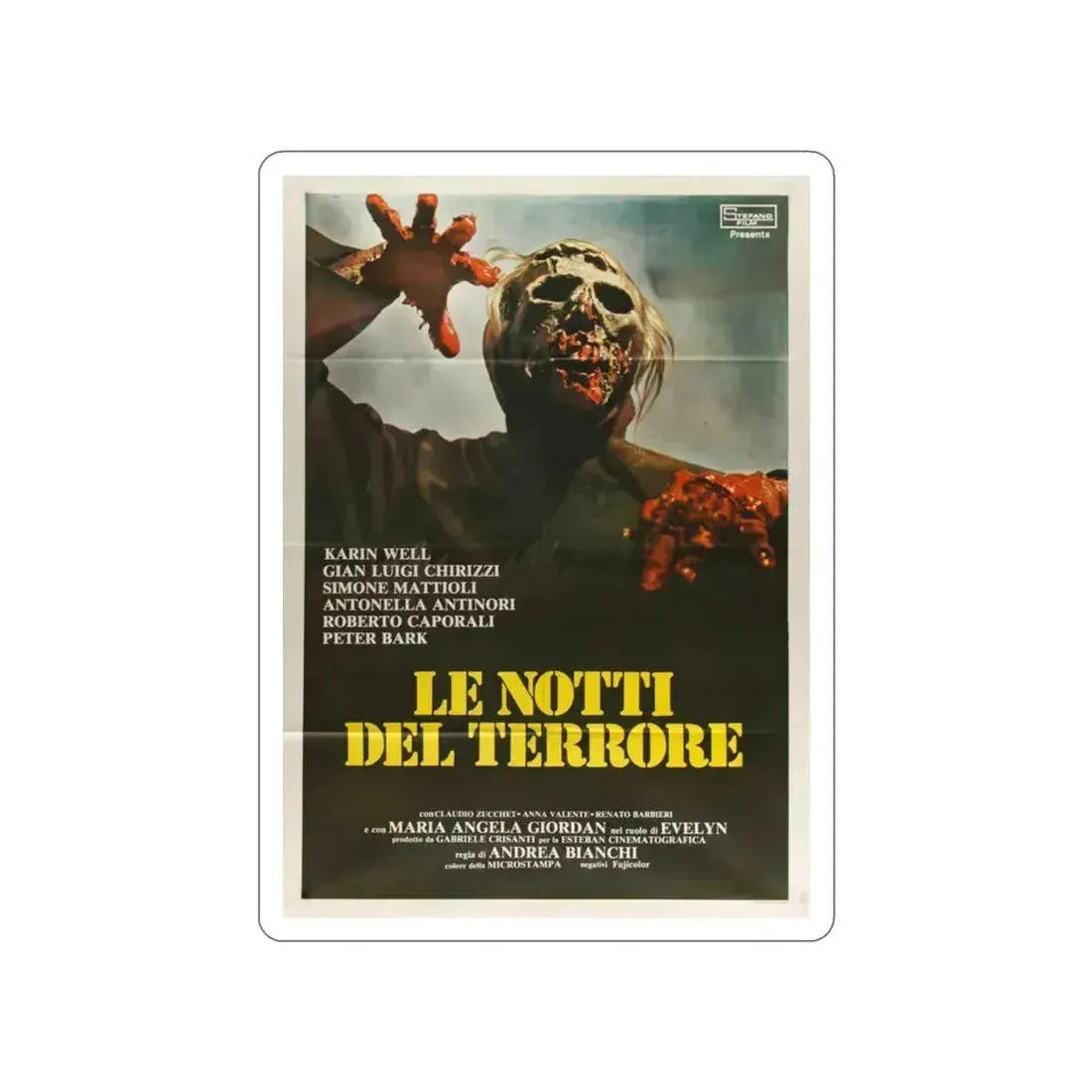 BURIAL GROUND (ITALIAN) 1981 Movie Poster STICKER Vinyl Die-Cut Decal 3 Inch - The Sticker Space