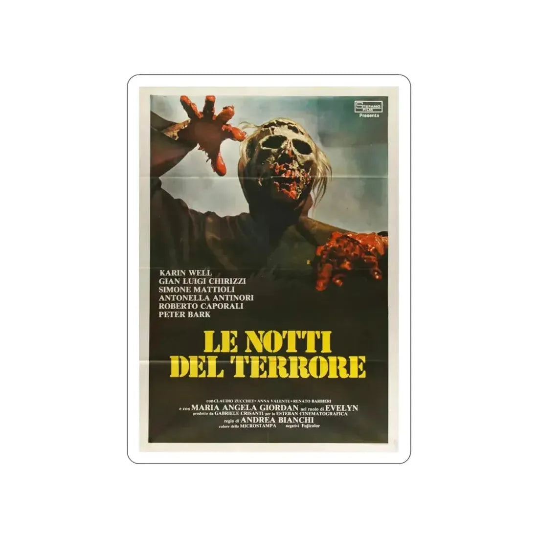 BURIAL GROUND (ITALIAN) 1981 Movie Poster STICKER Vinyl Die-Cut Decal - The Sticker Space