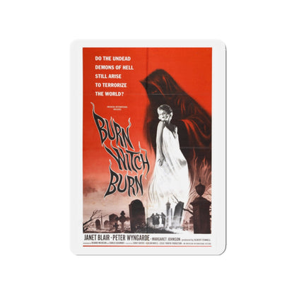 BURN WITCH, BURN 1962 Movie Poster - Die-Cut Magnet-2" x 2"-The Sticker Space