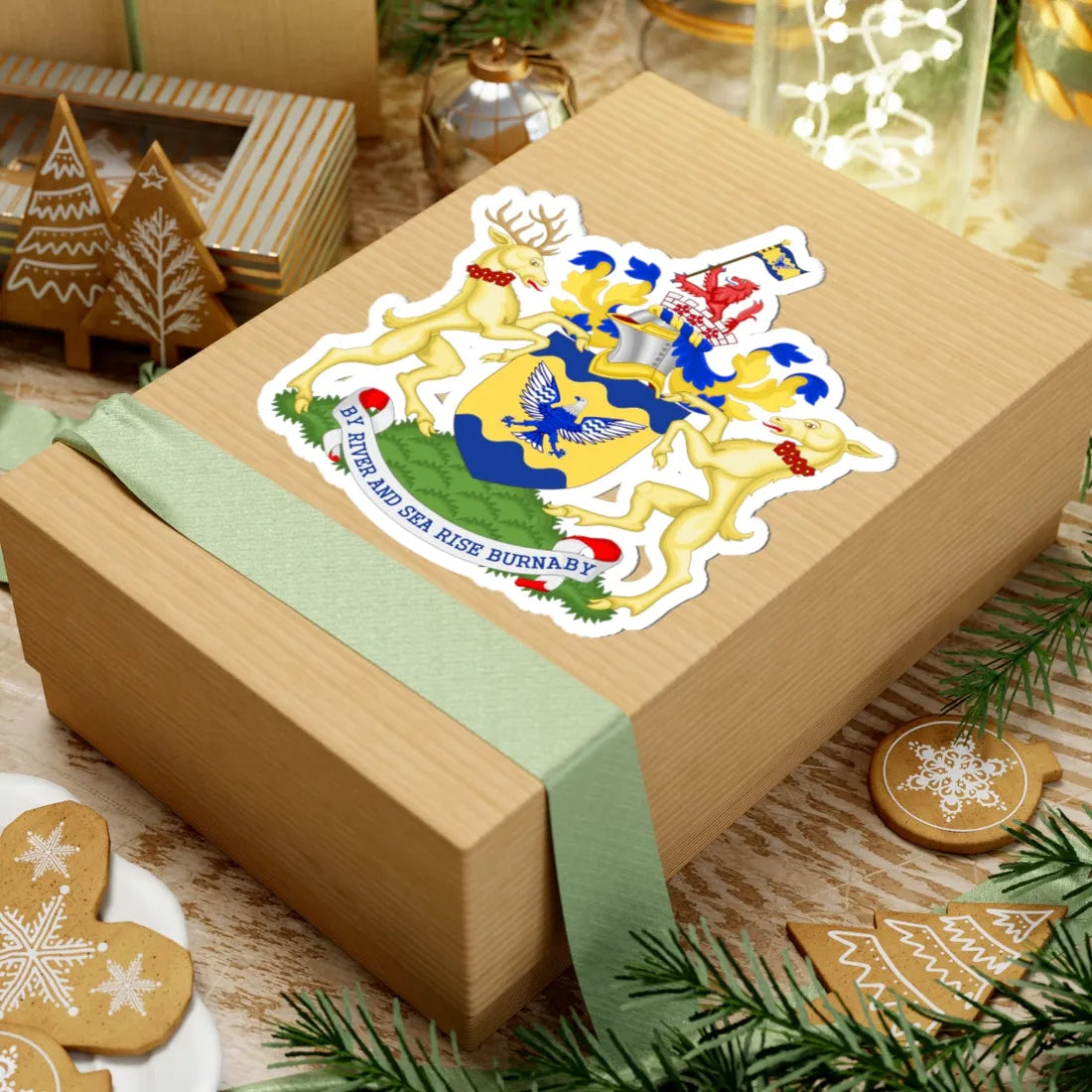 Burnaby BC coat of arms (Canada) (Coat of Arms) STICKER Vinyl Kiss-Cut Decal - The Sticker Space