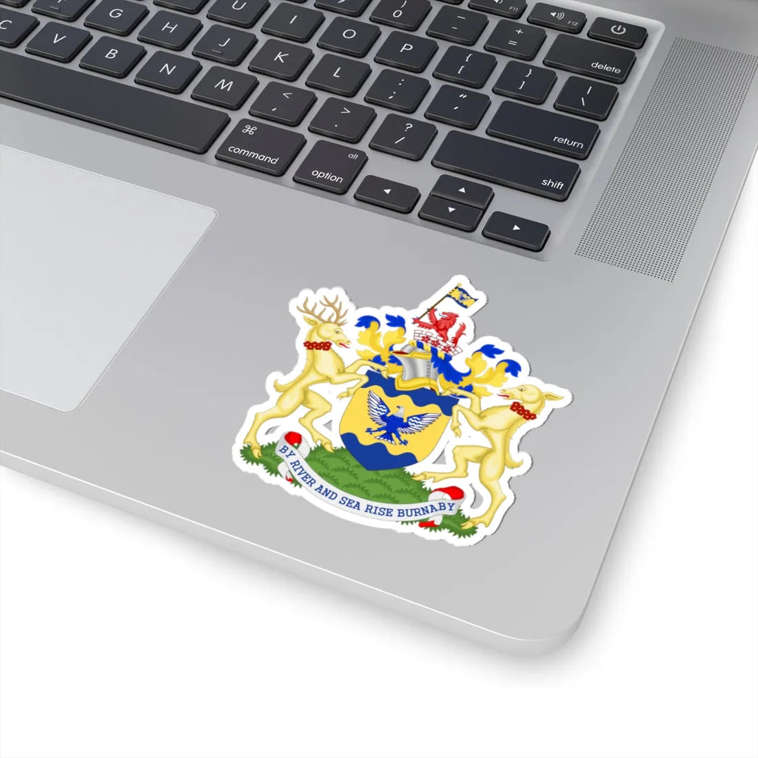 Burnaby BC coat of arms (Canada) (Coat of Arms) STICKER Vinyl Kiss-Cut Decal - The Sticker Space
