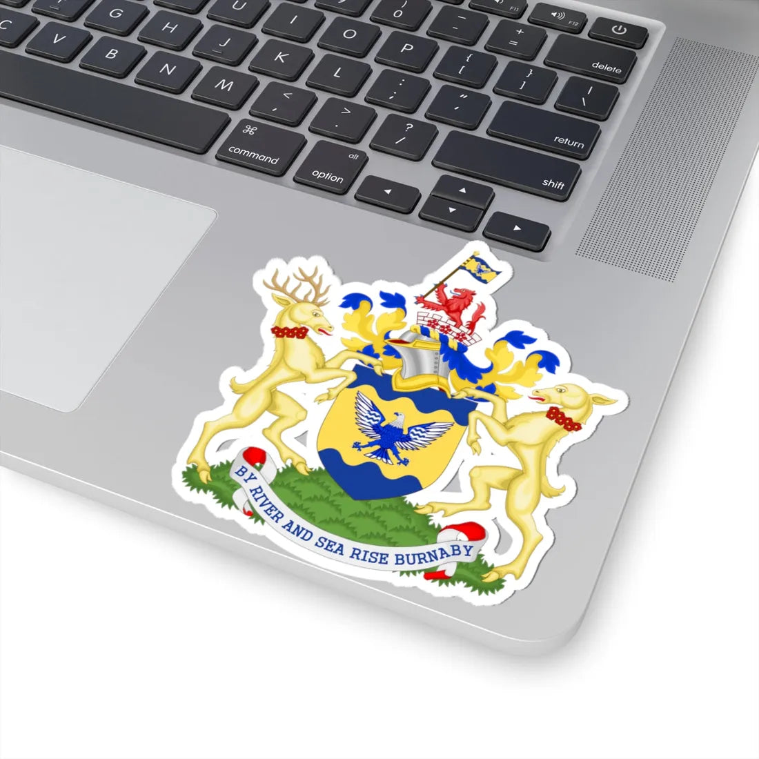 Burnaby BC coat of arms (Canada) (Coat of Arms) STICKER Vinyl Kiss-Cut Decal - The Sticker Space