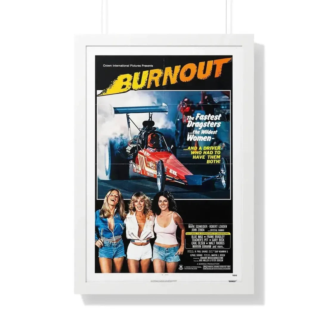 BURNOUT 1979 - Framed Movie Poster - The Sticker Space