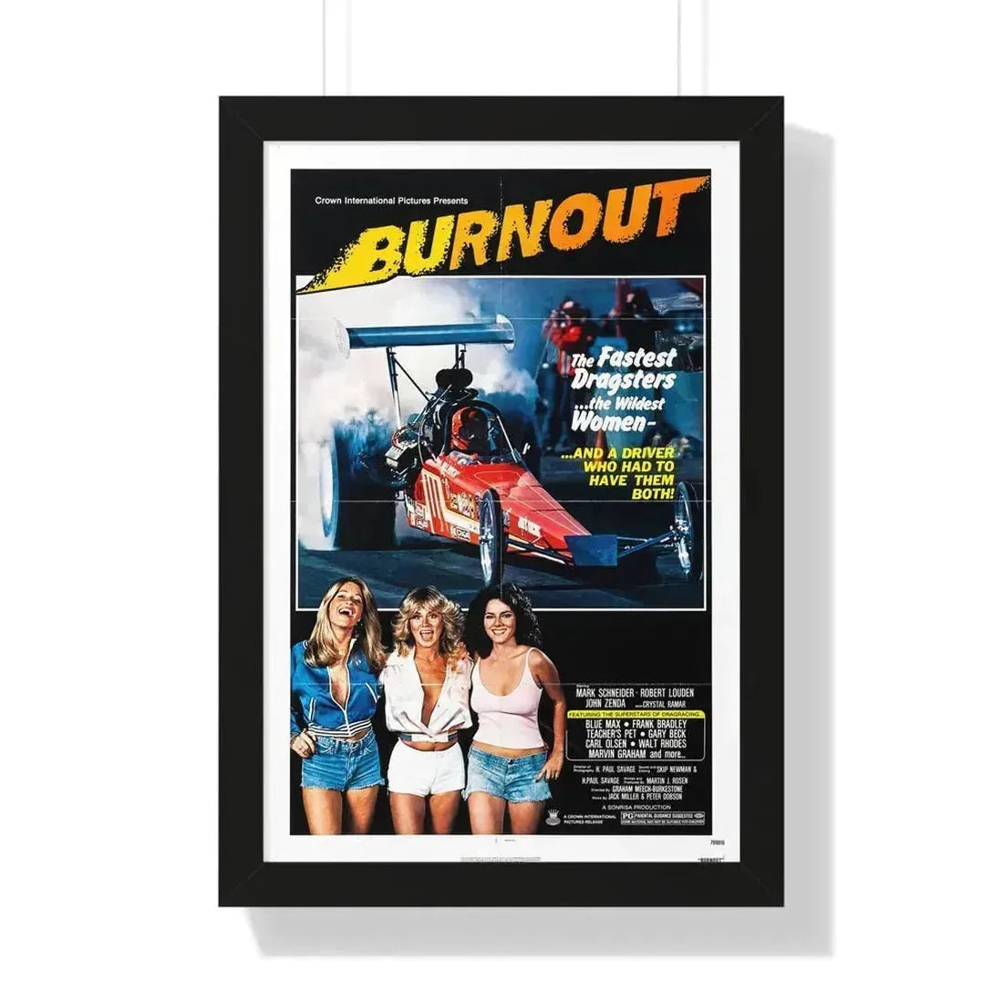 BURNOUT 1979 - Framed Movie Poster - The Sticker Space