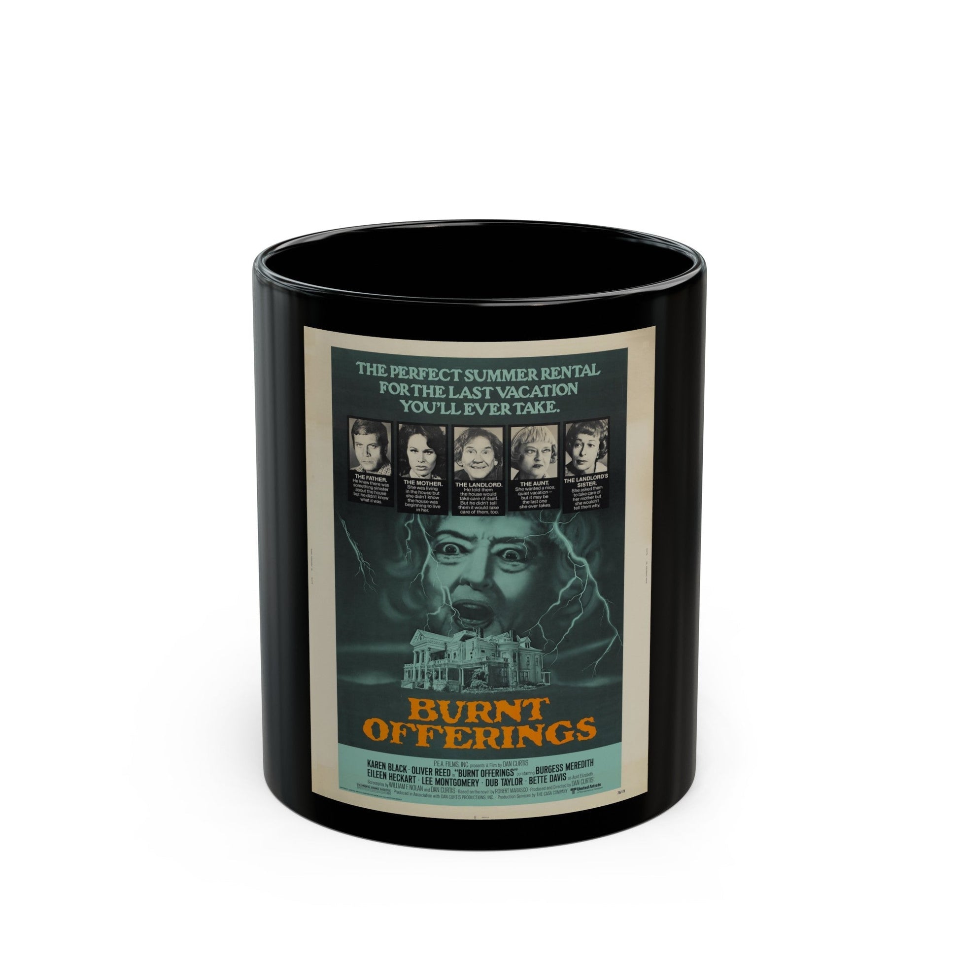 BURNT OFFERINGS 1976 Movie Poster - Black Coffee Mug-11oz-The Sticker Space