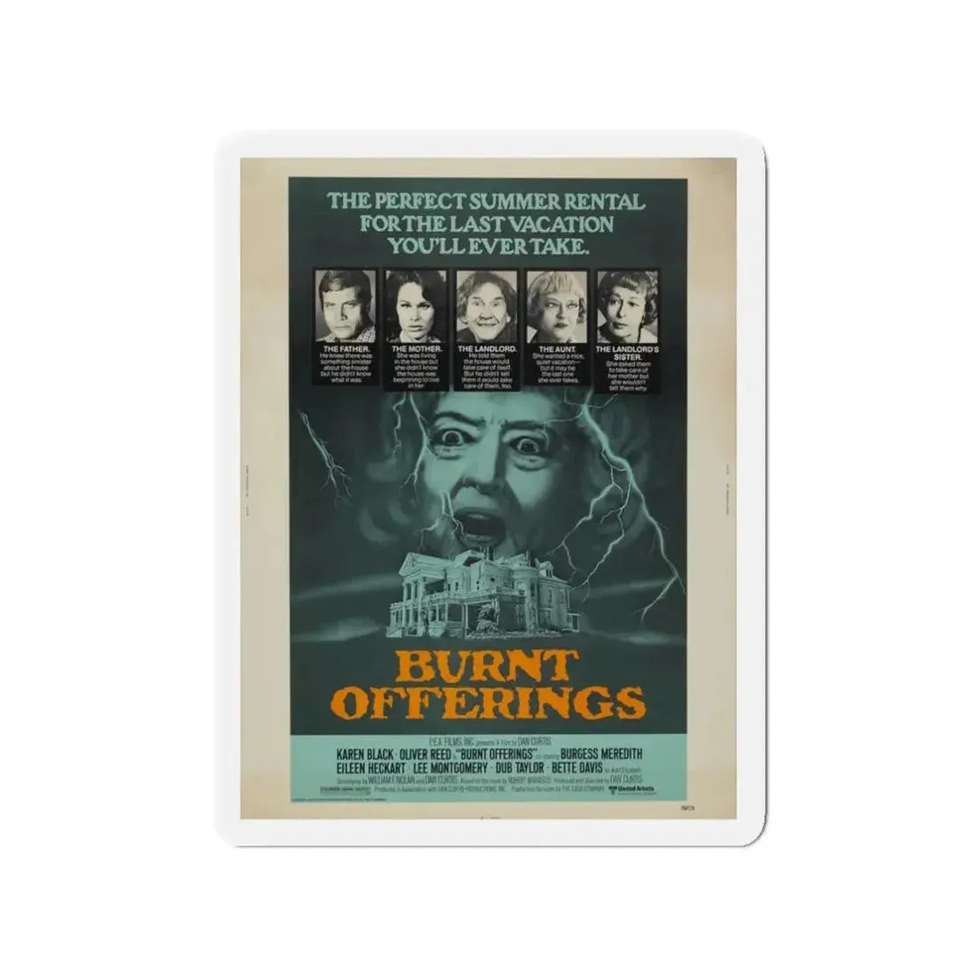 BURNT OFFERINGS 1976 Movie Poster - Refrigerator Magnet 3 Inch - The Sticker Space