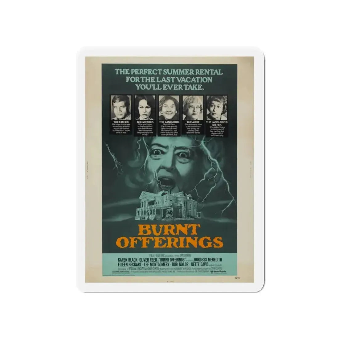 BURNT OFFERINGS 1976 Movie Poster - Refrigerator Magnet 4 Inch - The Sticker Space