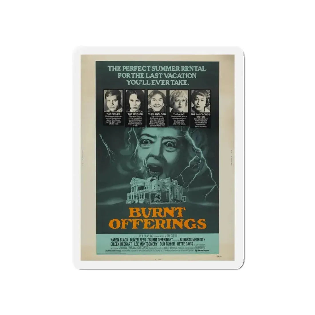 BURNT OFFERINGS 1976 Movie Poster - Refrigerator Magnet 5 Inch - The Sticker Space