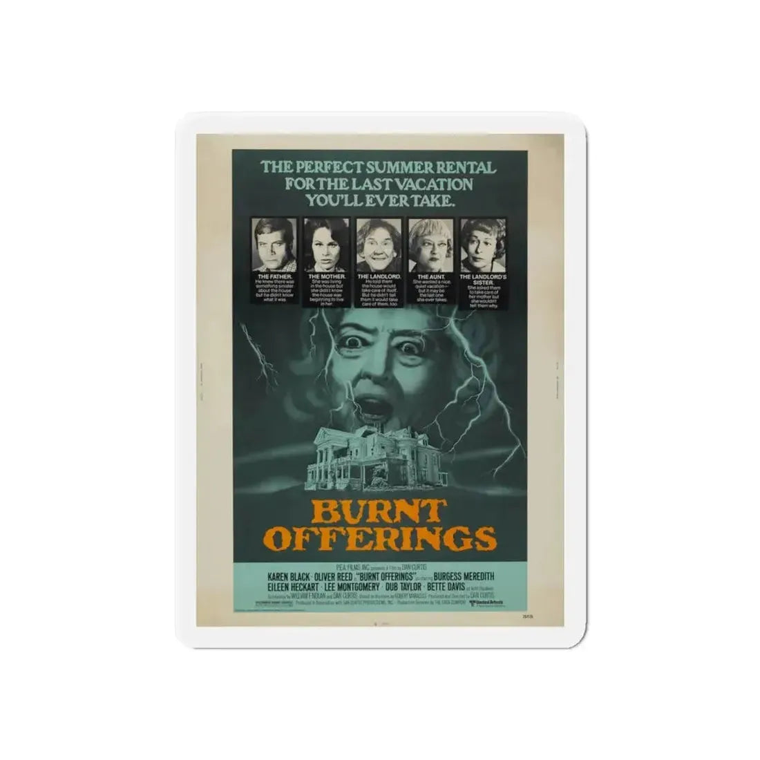 BURNT OFFERINGS 1976 Movie Poster - Refrigerator Magnet 6 Inch - The Sticker Space