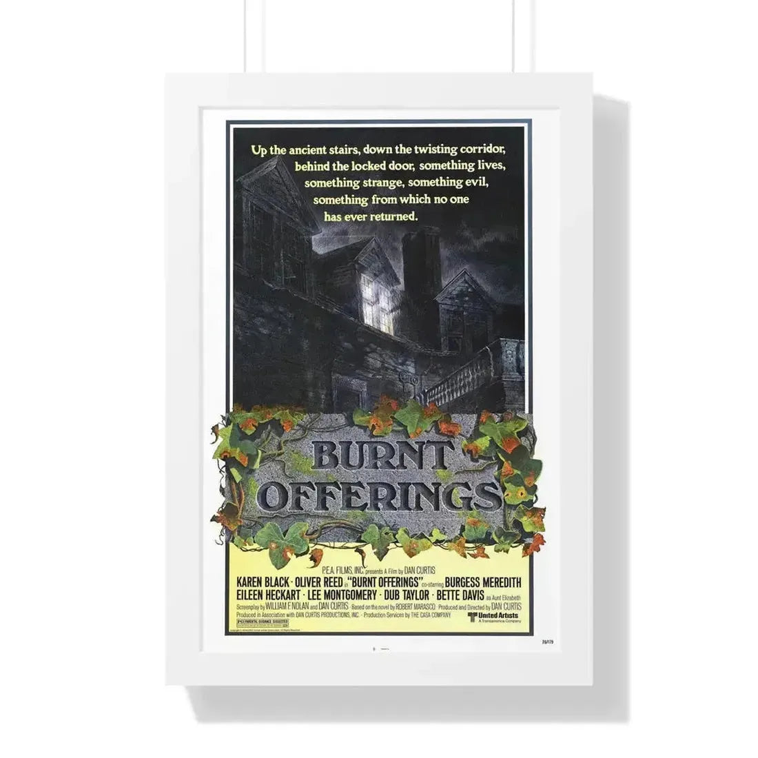 BURNT OFFERINGS (TEASER) 1976 - Framed Movie Poster 16″ x 24″ White - The Sticker Space