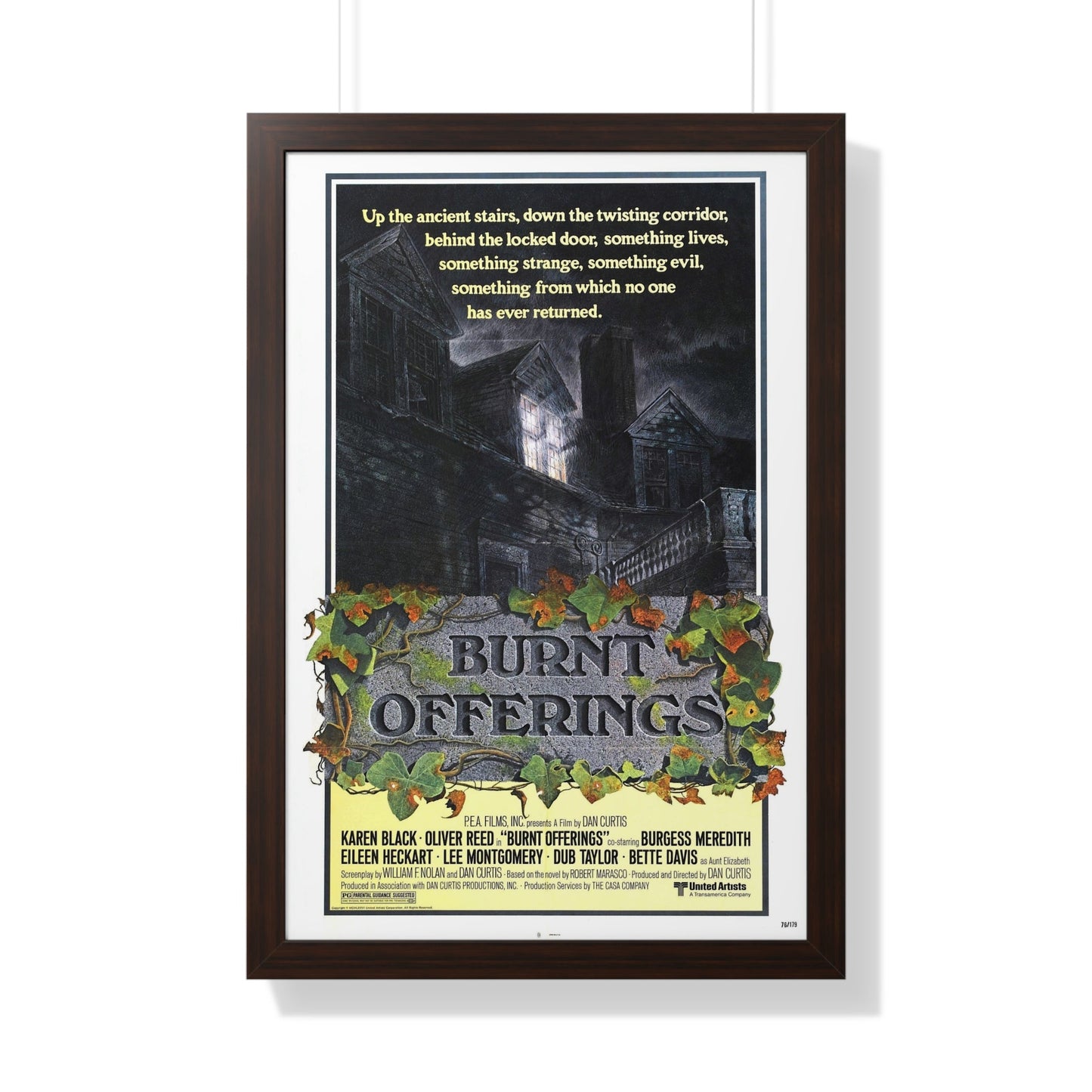 BURNT OFFERINGS (TEASER) 1976 - Framed Movie Poster-20" x 30"-The Sticker Space