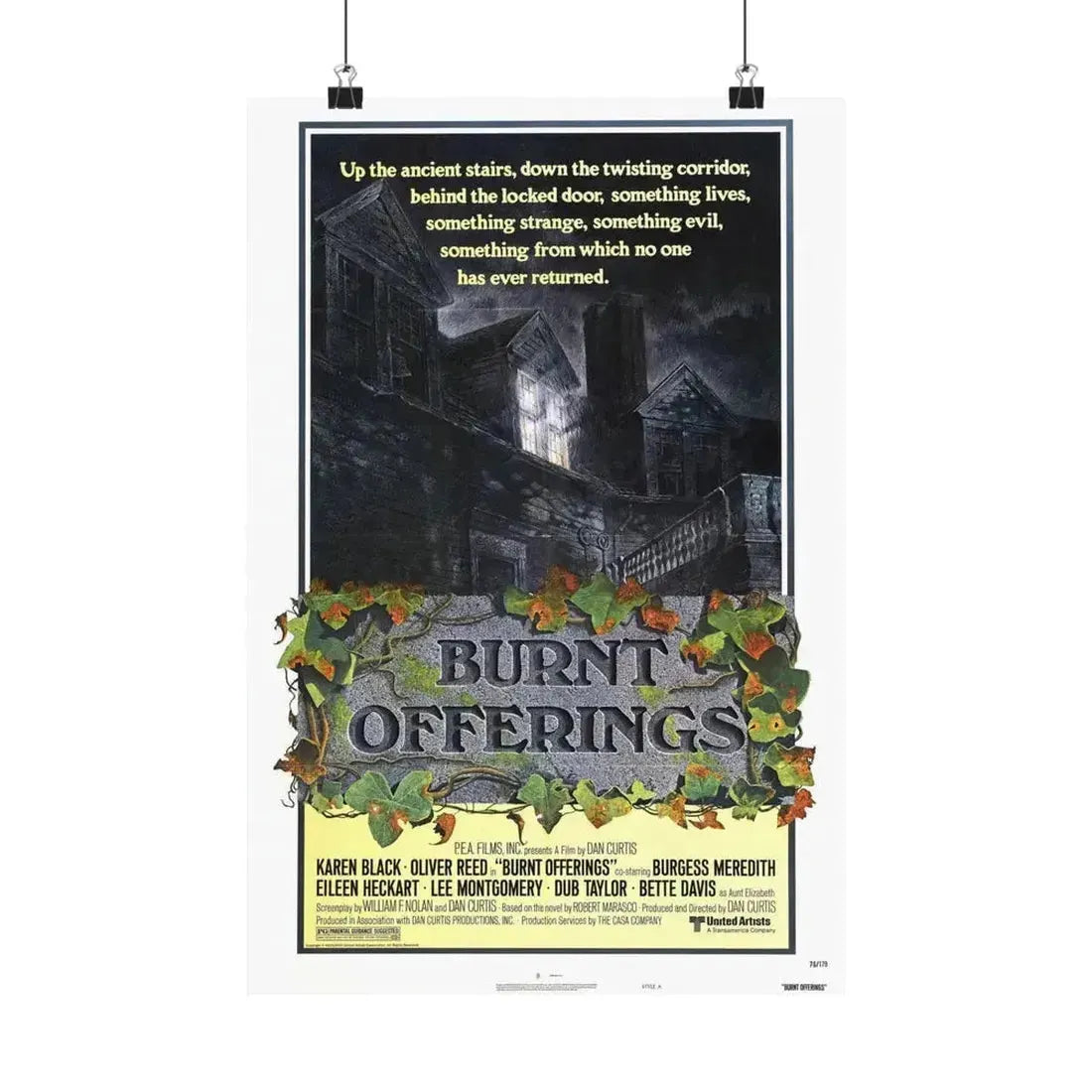 BURNT OFFERINGS (TEASER) 1976 - Paper Movie Poster 12″ x 18″ Matte - The Sticker Space