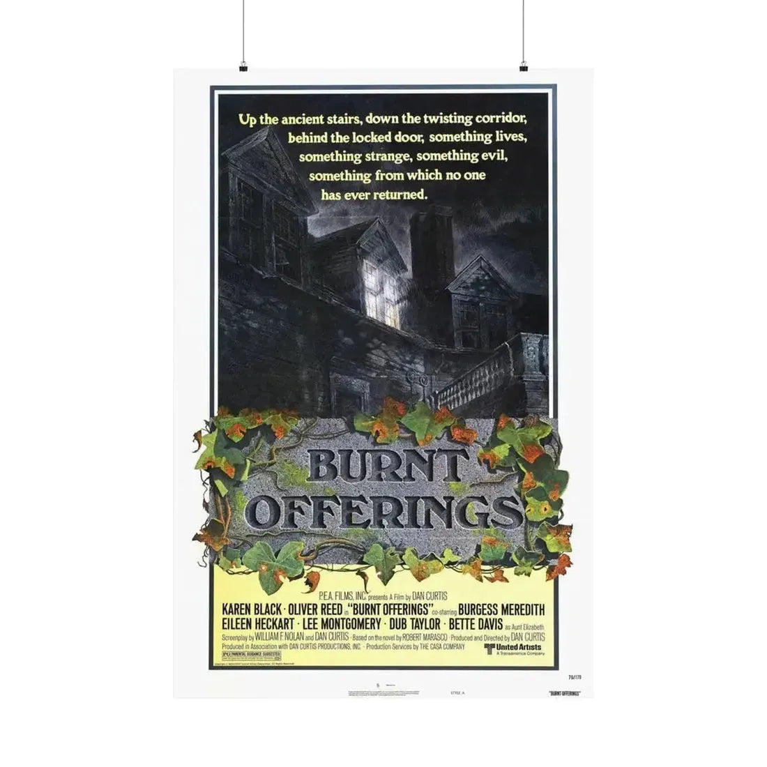 BURNT OFFERINGS (TEASER) 1976 - Paper Movie Poster - The Sticker Space