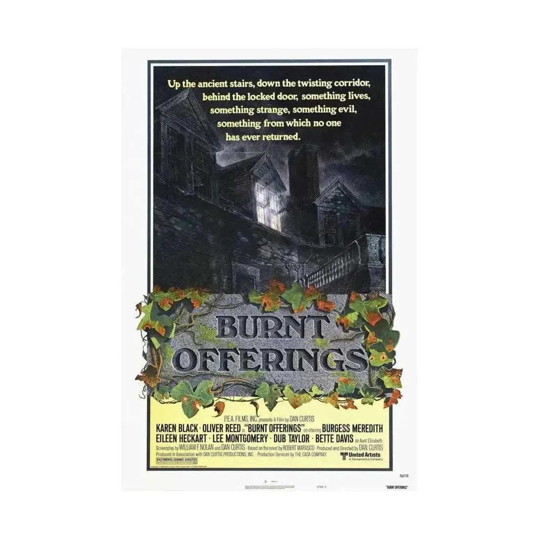 BURNT OFFERINGS (TEASER) 1976 - Paper Movie Poster - The Sticker Space